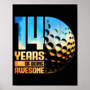 Affiche Joueur de golf garçons 14 ans Golf 14 ans