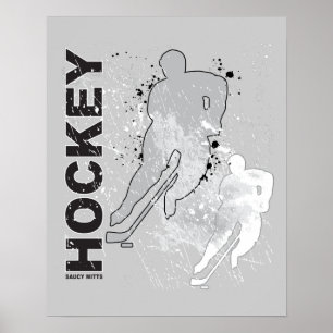 Affiche Joueur de hockey à double vision (homme)