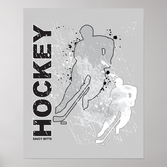Affiche Joueur de hockey à double vision (homme) (Devant)