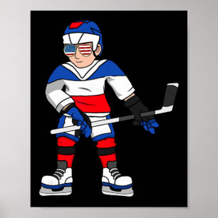 Affiche Joueur de hockey amateurs de hockey