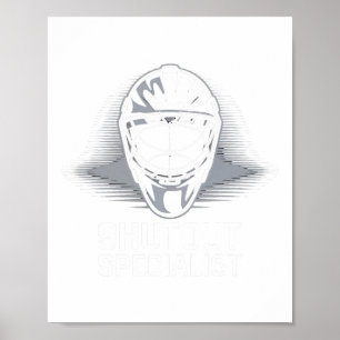 Affiche Joueur de hockey Arrêt Boîte de pénalité Gardien d