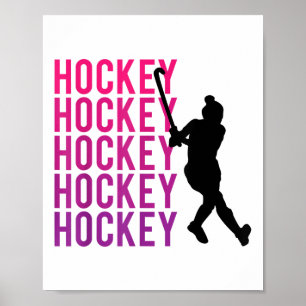 Affiche Joueur de hockey avec bâton de hockey_3