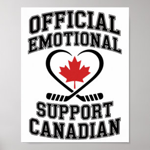 Affiche Joueur de hockey canadien de soutien émotionnel of