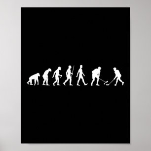 Affiche Joueur de hockey en salle d'évolution pour le déve