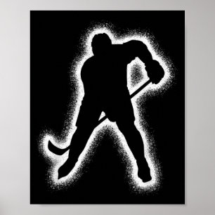 Affiche Joueur de hockey Enfants Garçons Hommes Hockey sur