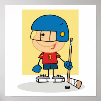 Affiche Joueur de hockey pour enfants