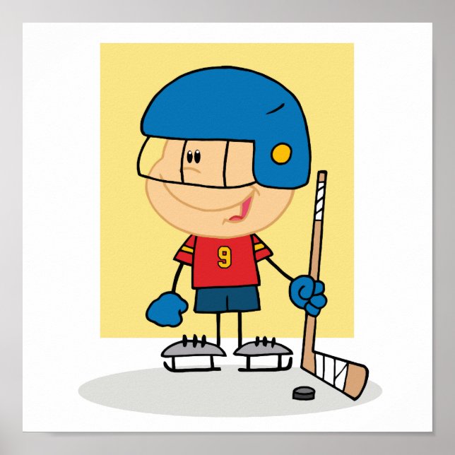 Affiche Joueur de hockey pour enfants (Devant)