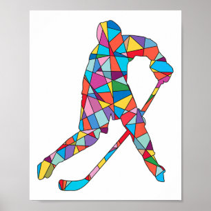 Affiche Joueur de hockey Sports Enfants Hommes Garçons Hoc