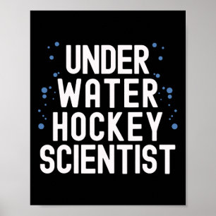 Affiche Joueur de hockey subaquatique Citation équipe spor