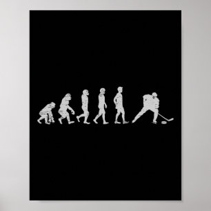 Affiche Joueur de hockey sur Evolution Palet Filet Gardien