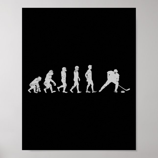 Affiche Joueur de hockey sur Evolution Palet Filet Gardien (Devant)