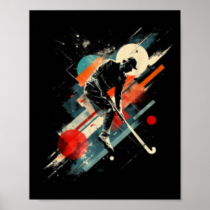 Affiche Joueur de hockey sur gazon Artsy sur terrain d'art