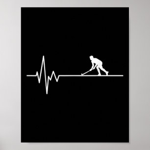 Affiche Joueur de hockey sur gazon de hockey sur glace Bat