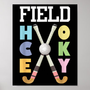 Affiche Joueur de hockey sur gazon Fan de hockey Entraîneu