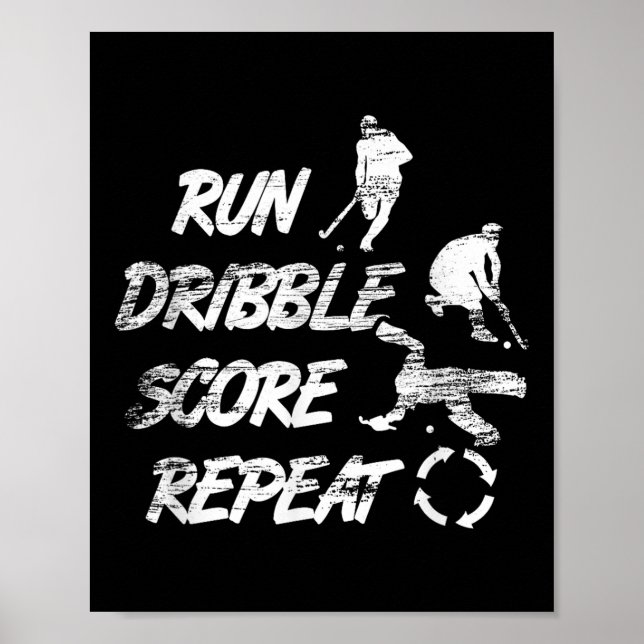 Affiche Joueur de hockey sur gazon Répéter Dribble Marquer (Devant)