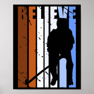 Affiche Joueur de hockey sur gazon rétro pour hommes Cadea