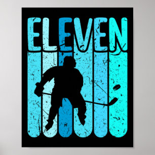Affiche Joueur de hockey sur glace 11e anniversaire Garçon