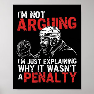 Affiche Joueur de hockey sur glace drôle humour sportif