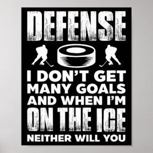 Affiche Joueur de hockey sur glace Gardien de but Défense