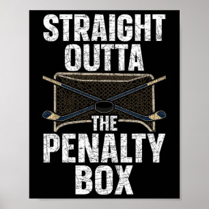 Affiche Joueur de hockey sur glace tout droit sorti du ban