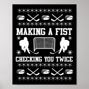 Affiche Joueur de hockey sur glace vintage entraîneur amat