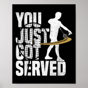 Affiche Joueur de jeu de Badminton servi de navette Joueur