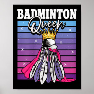 Affiche Joueur de la navette reine Badminton