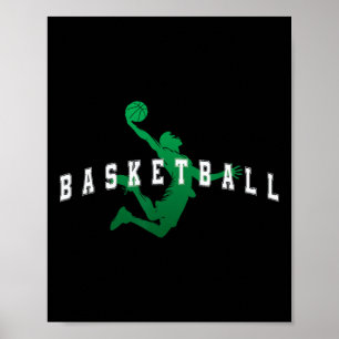 Affiche Joueur de l'équipe verte Sketll Varsity Text 