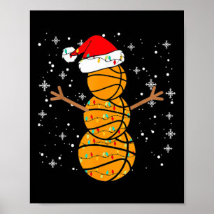 Affiche Joueur de Noël Bysketbyll Snowman Père Noël Bysket