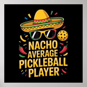Affiche Joueur de pickleball moyen nacho