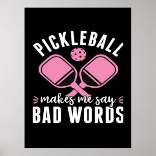 Affiche Joueur de pickleball Pickleball me fait dire de vi