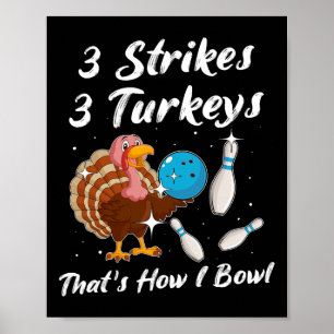 Affiche Joueur de quilles de Turquie Strike Spare Bowler