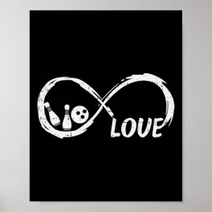Affiche Joueur de quilles infini Love Bowling Femmes Fille
