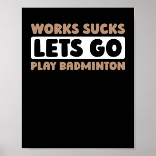 Affiche Joueur de raquette de Badminton Court - Coupe de r