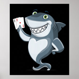 Affiche Joueur de requin - Dons de requin amusants