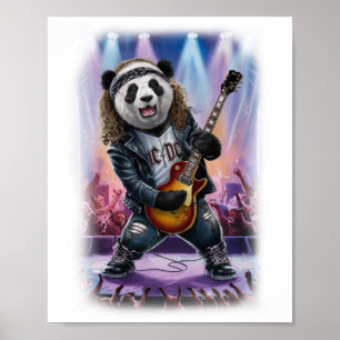 Affiche Joueur de rock jouant de la guitare électrique sur
