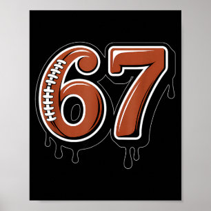 Affiche Joueur de rugby Drip numéro 67 ou six septième ann