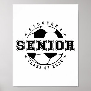 Affiche Joueur de soccer année senior Cl de 2026 diplômé 