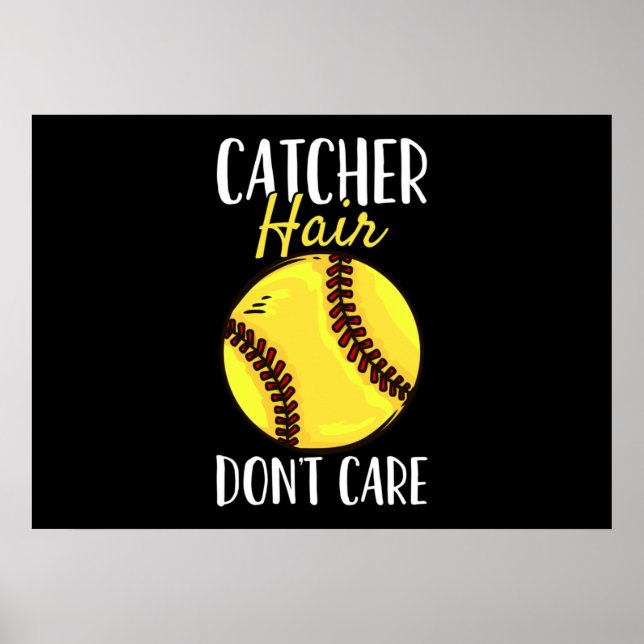 Affiche Joueur de softball Catcher (Devant)