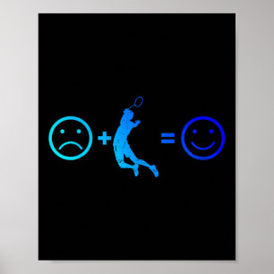 Affiche Joueur de squash badminton femmes hommes volant