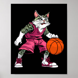 Affiche Joueur de squelette de chat Squelette de chat 
