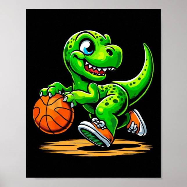 Affiche Joueur de squelette de T-rex dinosaure  (Devant)