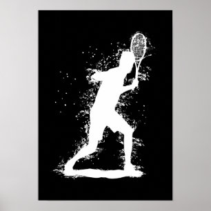 Affiche Joueur de Tennis - Art Abstrait Aquarelle