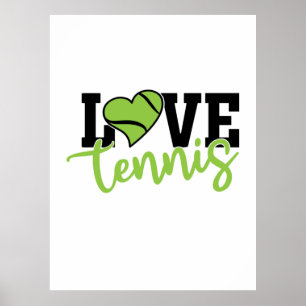 Affiche Joueur de tennis Love Tennis