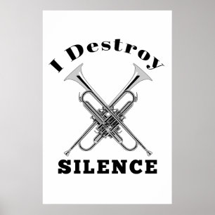 Affiche Joueur de trompette je détruis le silence