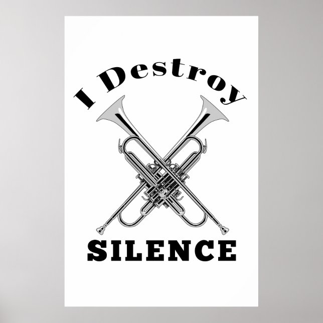 Affiche Joueur de trompette je détruis le silence (Devant)