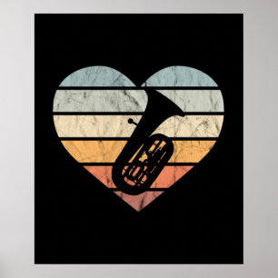 Affiche Joueur de tuba Tubiliste adore jouer du tuba