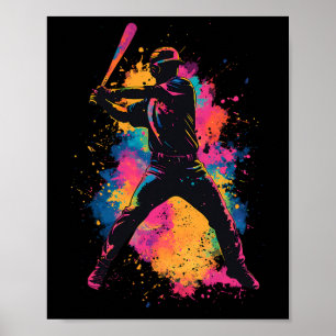 Affiche Joueur de vente coloré