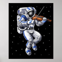 Joueur de violon astronaute
