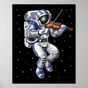 Affiche Joueur de violon astronaute